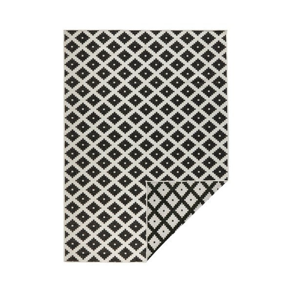 Črno-bela vzorčasta dvostranska preproga Bougari, 120 x 170 cm-image-1