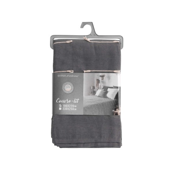 Antracitno sivo pregrinjalo 180x220 cm Fileo – douceur d'intérieur-image-1