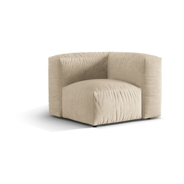 Bež žameten modul za sedežno garnituro (s kotom po izbiri) Martina – Micadoni -image-1