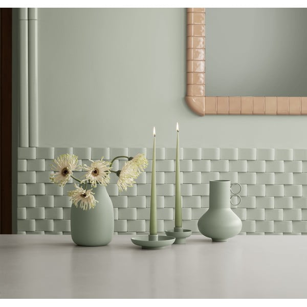 Žajbljevo zelena kovinska vaza (višina 20 cm) Loha – Blomus-image-1