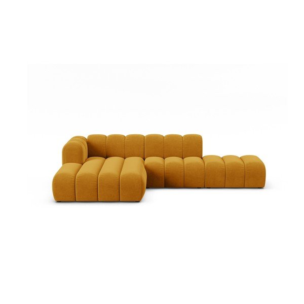 Rumena kotna sedežna garnitura (levi kot) Lupine – Micadoni Home