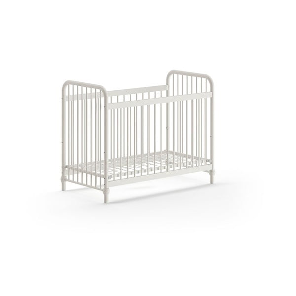 Bela kovinska otroška posteljica 60x120 cm BRONXX – Vipack-image-2
