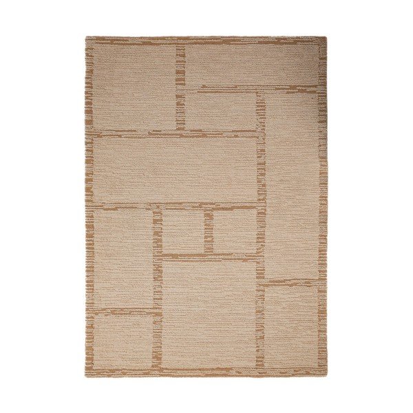 Ročno tkana volnena preproga v naravni barvi 200x290 cm Harris Modula Wool – Flair Rugs