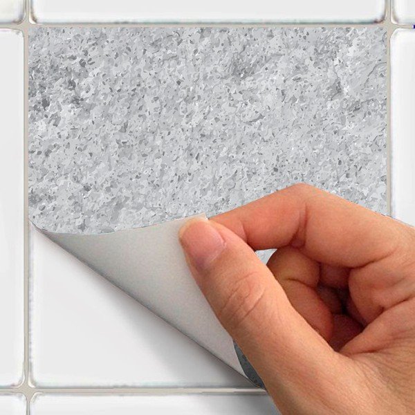 Komplet 24 stenskih nalepk Ambiance Cement Tile Stickers With Stones Effect, 10 x 10 cm-image-2