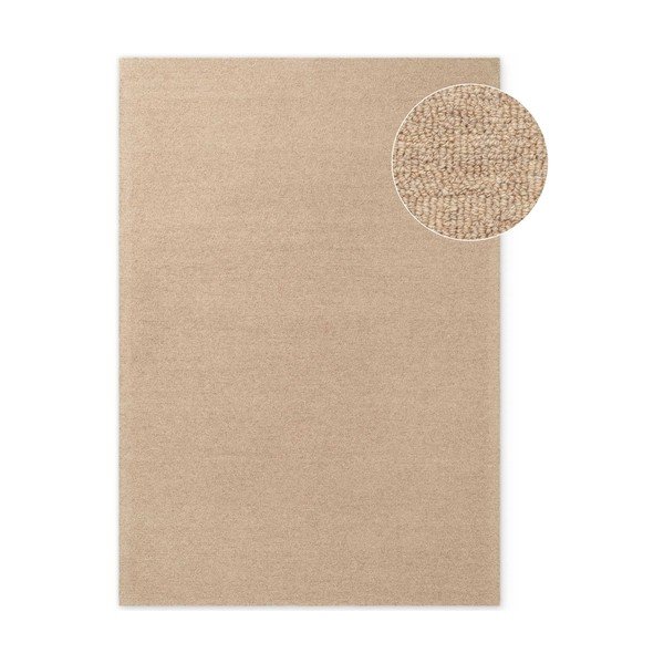 Ročno tkana volnena preproga v naravni barvi 200x290 cm Puristic Knots – Elle Decoration