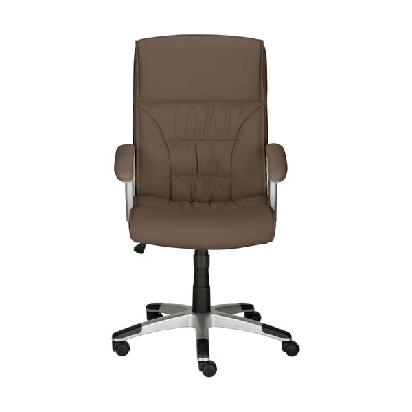 Rjav pisarniški stol iz umetnega usnja Flori – Støraa-image-1