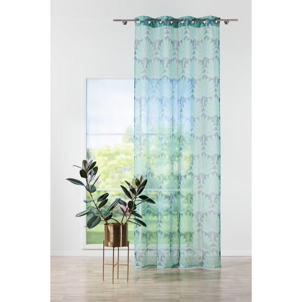 Zelena prosojna zavesa 140x260 cm Mauritius – Mendola Fabrics-image-2