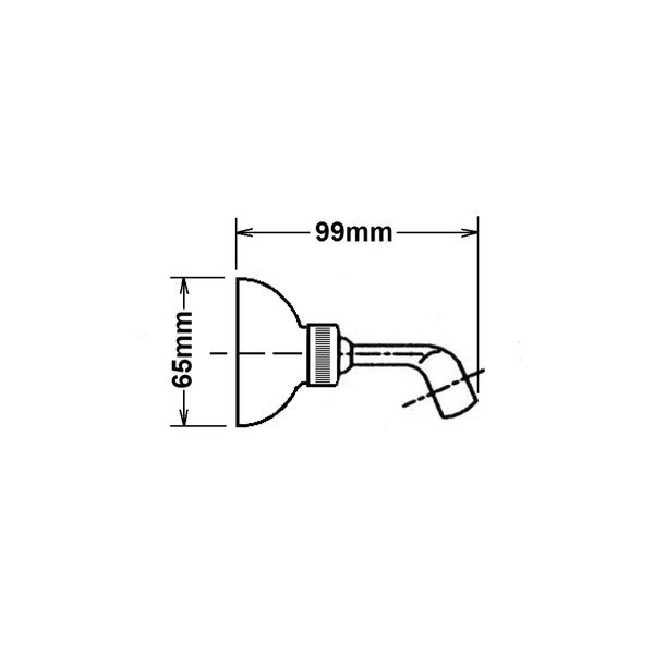 Medeninasto držalo za glavo za prhanje v sijajno srebrni barvi ø 6,5 cm – Sapho-image-1