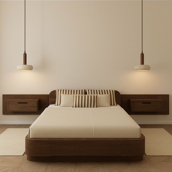 Rjava/bež LED viseča svetilka s kamnitim senčilom ø 15 cm Karo – Opviq lights-image-1