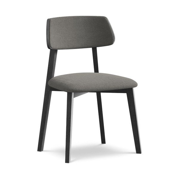 Siv jedilni stol iz masivnega lesa Niu – Makamii