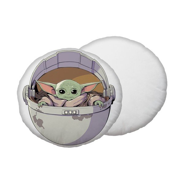 Otroška blazina iz mikropliša ø 40 cm Star Wars "Mandalorian 02" – Jerry Fabrics