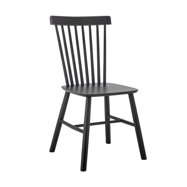 Črn jedilni stol iz masivnega kavčukovca Mill – Bloomingville