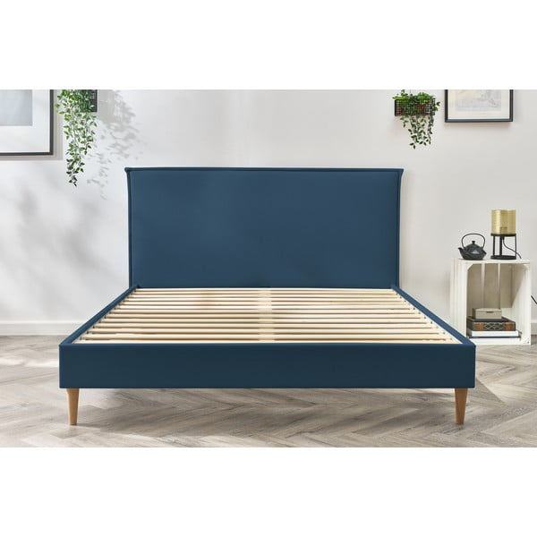 Modra zakonska postelja Bobochic Paris Sary Light, 180 x 200 cm-image-1