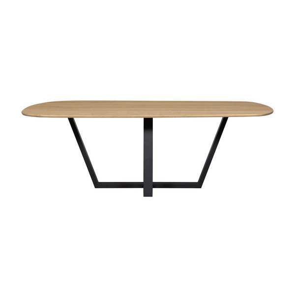 Jedilna miza s hrastovo mizno ploščo 100x220 cm Tablo – WOOOD