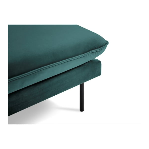 Petrolej zelen žameten počivalnik Cosmopolitan Design Vienna, desni kot-image-3