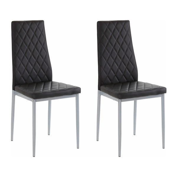 Komplet 2 črnih stolov Støraa Barak