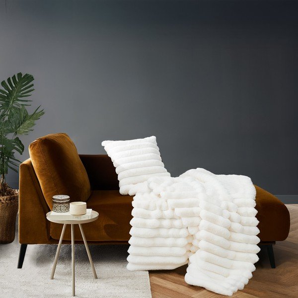 Kremno bela odeja iz mikropliša 180x220 cm Boudoir – douceur d'intérieur-image-1