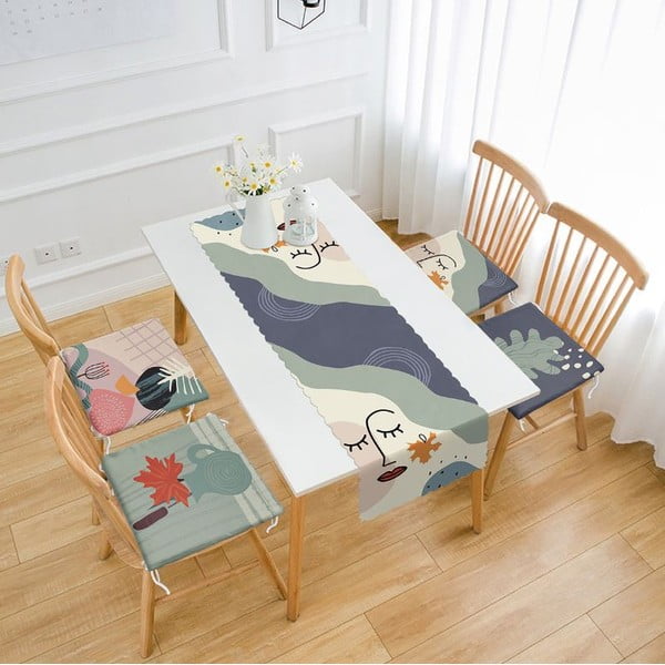 Komplet namiznega tekača in sedežnih blazin 5 ks – Mila Home-image-1