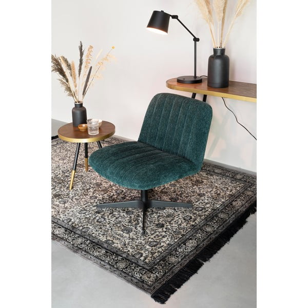 Črna namizna svetilka s kovinskim senčilom (višina 60 cm) Hajo – White Label-image-4