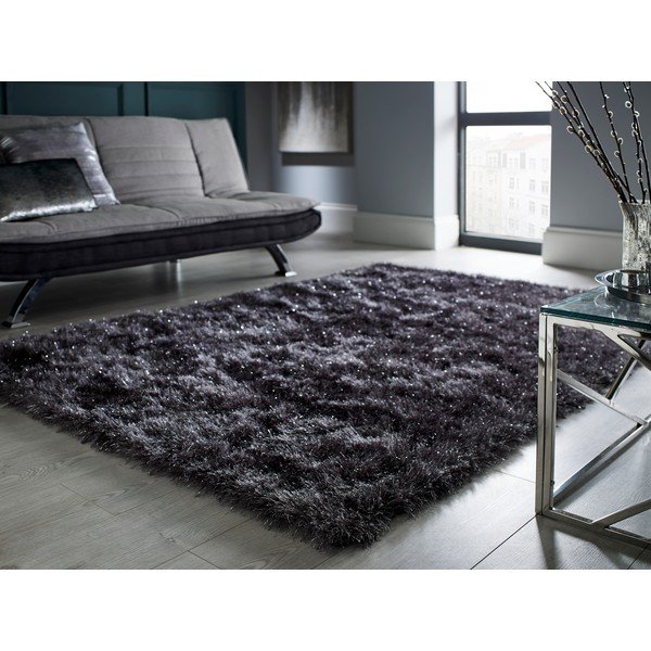 Temno siva preproga Flair Rugs Dazzle Charcoal, 120 x 170 cm-image-1