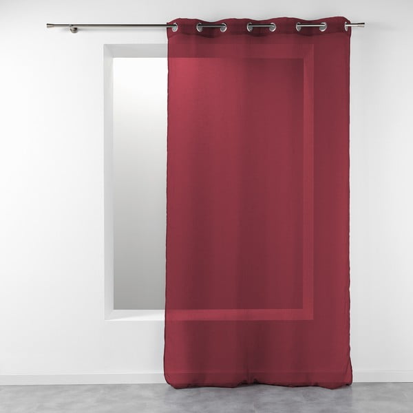 Bordo rdeča prosojna zavesa 140x240 cm Telma – douceur d'intérieur