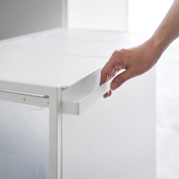 Bel kovinski koš za smeti za ločevanje odpadkov Tower – YAMAZAKI-image-3