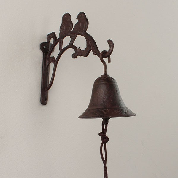 Stenski zvon iz litega železa s pticami Dakls