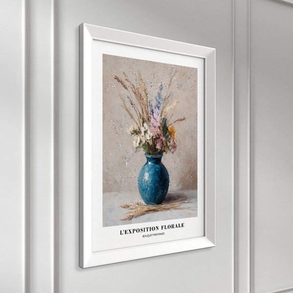 Tiskana slika z okvirjem 56x75 cm Blue Vase – Styler-image-3