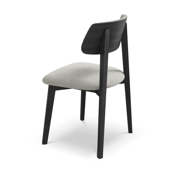 Svetlo siv jedilni stol iz masivnega lesa Niu – Makamii-image-3