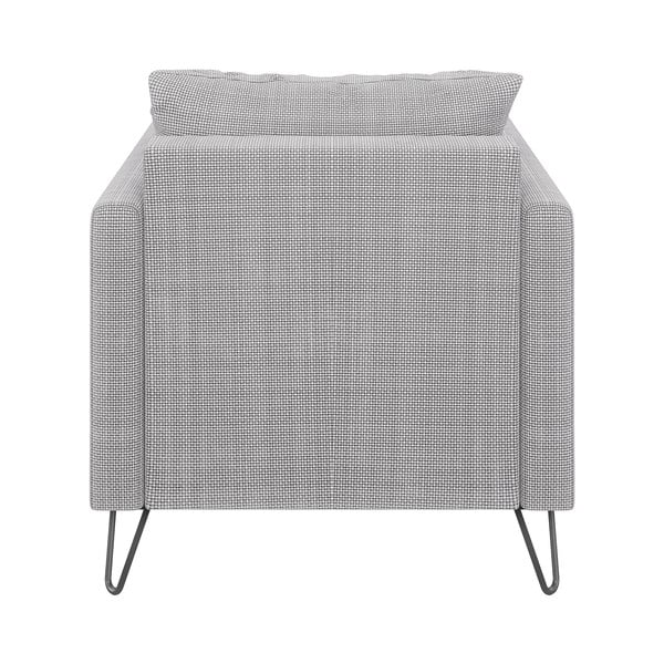 Svetlo siv fotelj iz šenilje Freya – Ropez-image-2