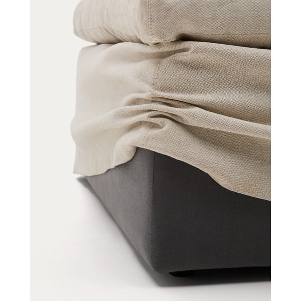 Bež lanen tabure Zenira – Kave Home-image-4