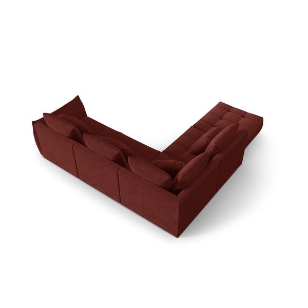 Rdeča kotna sedežna garnitura (levi kot/v obliki črke L) Bloom – Micadoni Home-image-3