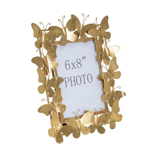 Kovinski stoječ okvir v zlati barvi 28x30,5 cm Butterfly – Mauro Ferretti-image-2