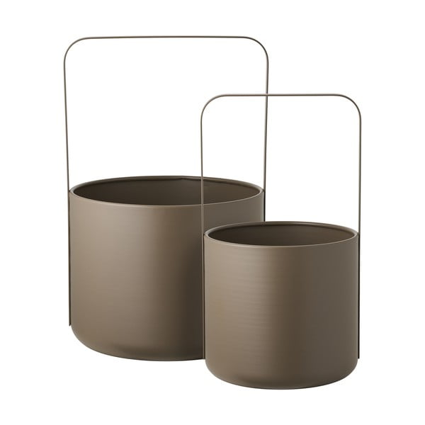 Kovinski okrasni cvetlični lonci v kompletu 2 ks ø 24,5 cm Tule – House Nordic-image-2