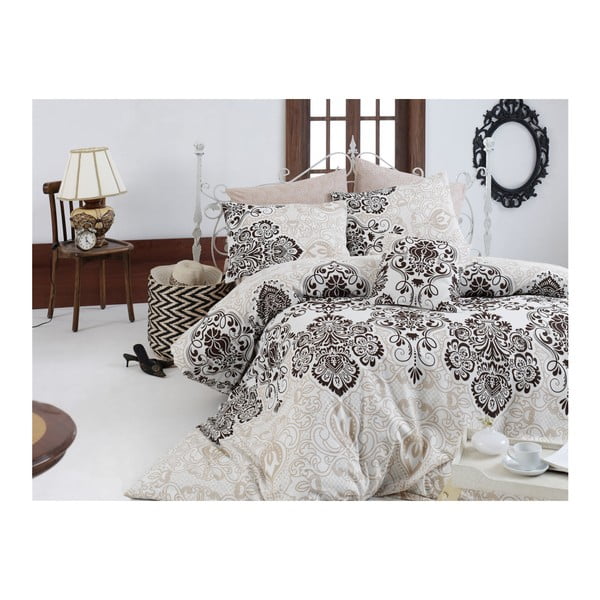 Komplet bombažne posteljnine za zakonsko posteljo Nazenin Home Luxy, 200 x 220 cm