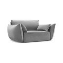 Svetlo siv žameten fotelj Vanda – Mazzini Sofas