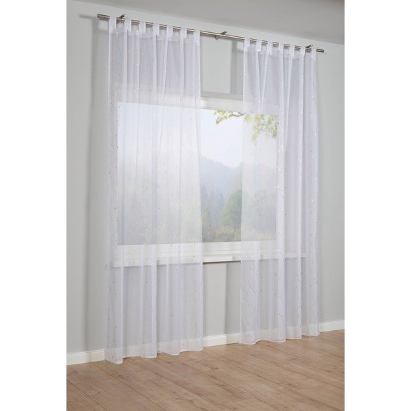 Bela prosojna zavesa iz tančice 140x245 cm – Sehlbach-image-1