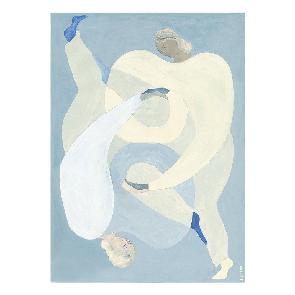 Plakat 50x70 cm Hold You - Blue – Sofia Lind