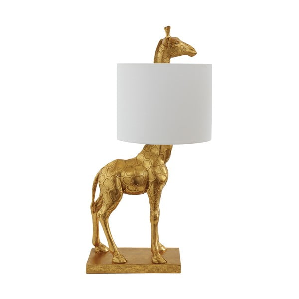 Namizna svetilka v zlati barvi s tekstilnim senčilom (višina 70 cm) Silas – Bloomingville