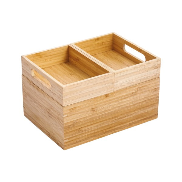 Bambusov kopalniški organizator za kozmetiko v naravni barvi Isalys – MSV-image-3