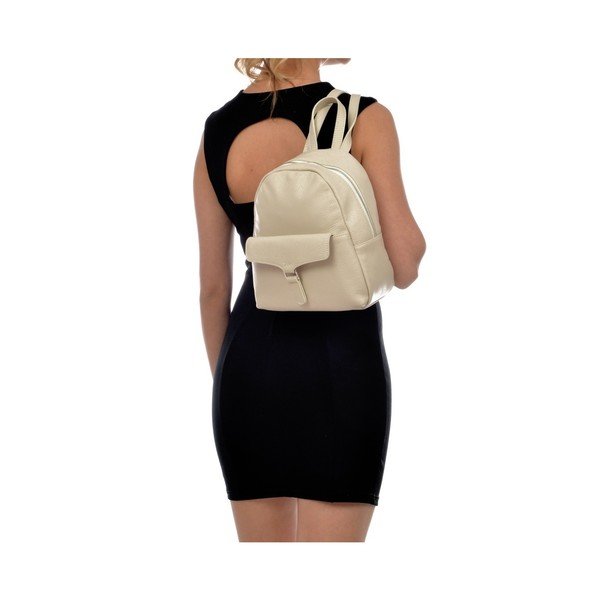 Beige Ženski usnjeni nahrbtnik Isabella Rhea Mille-image-1