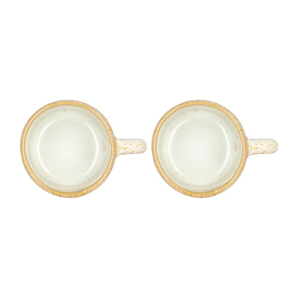 Kremno bele lončene skodelice v kompletu za espresso 2 ks 80 ml Styles – Villa Collection-image-3