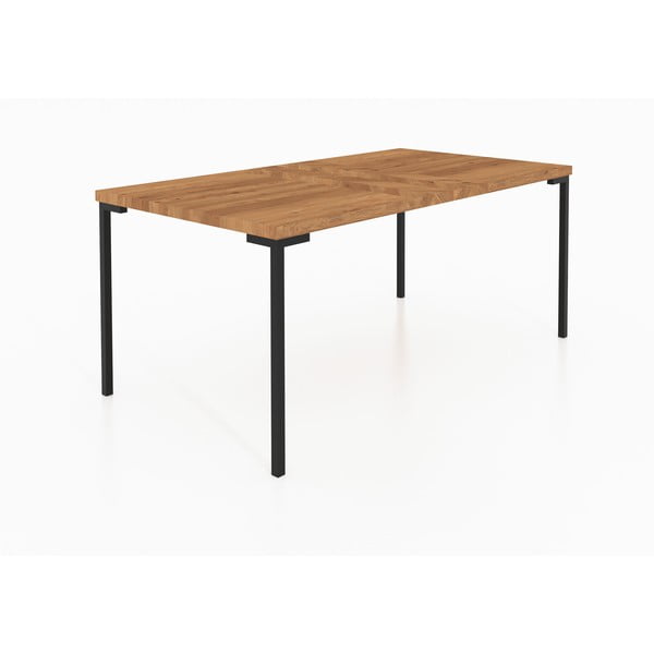 Jedilna miza iz masivnega hrasta 90x160 cm Abies – The Beds