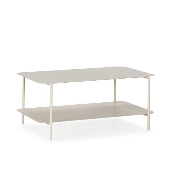 Kremno bela kovinska klubska mizica 58x90 cm Beatrix – MOME