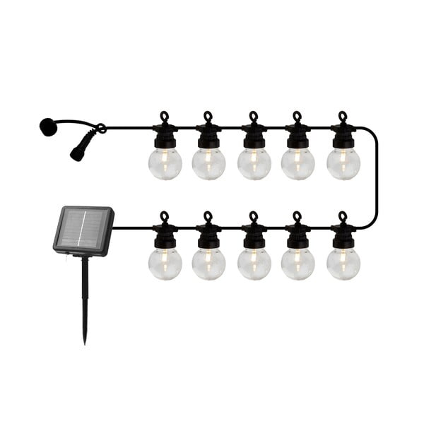 Svetlobna veriga število žarnic 10 ks s solarnim panelom dolžina 300 cm Lucas Clear – Sirius