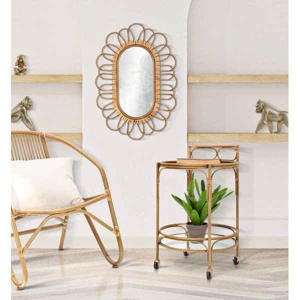 Kovinska servirna mizica na kolesih ø 51 cm Panama - Mauro Ferretti-image-1