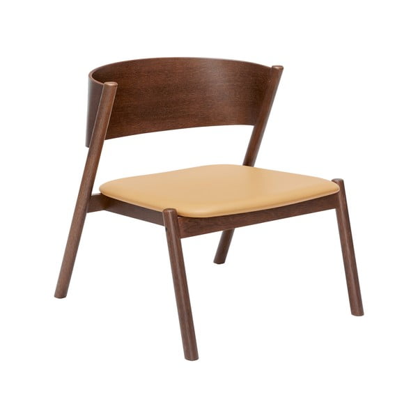 Temno rjav fotelj Oblique – Hübsch