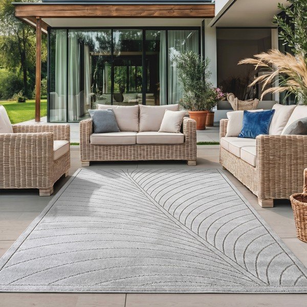 Notranja in zunanja preproga v srebrni barvi 140x200 cm Nova 1204 – Ayyildiz Carpets-image-1