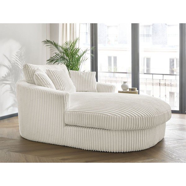 Bež fotelj iz rebrastega žameta Belem – Bobochic Paris-image-1