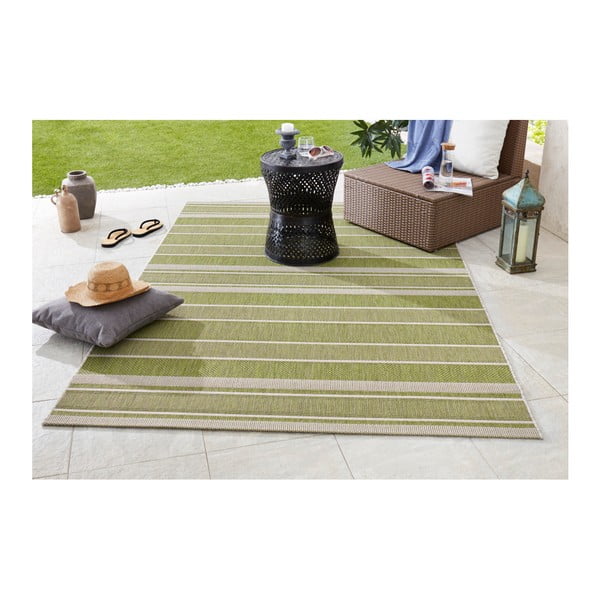 Zelena zunanja preproga NORTHRUGS Strap, 120 x 170 cm-image-2